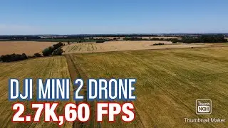 DJI MINI 2 DRONE. Barley Fields In Sunny Lincolnshire.  2.7K, 60FPS.