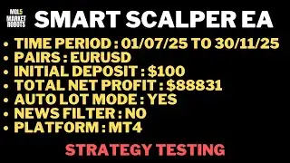 Smart Scalper EA MT4 Forex Robot Stratagy Testing | mql5 market robots