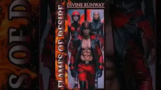 FLAMES OF DESIRE &ndash; Futuristic Fire Runway 🔥 | Divine Runway 2450 Walk  #Shorts #viralvideo