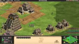 AoE2HD: 4v4 Regicide on Highland (Archer/Eagle Warrior Rush)