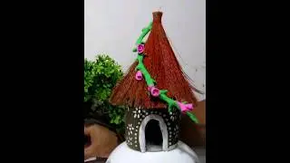 Easy miniature hut making| clay house beautiful | mitti ka ghar kaise banaate hain