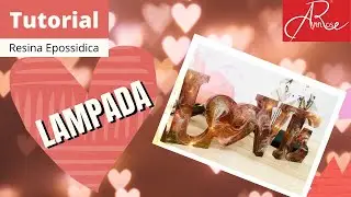 Creazioni in resina scritta LOVE che si illumina