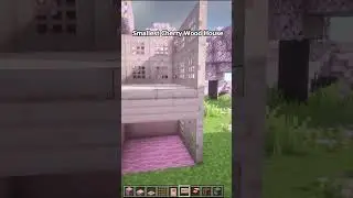 Minecraft Smallest Cherry Wood House #shorts