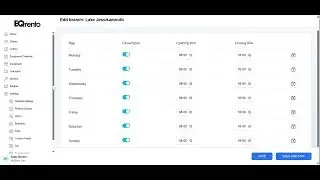 Equipment Rental Software Tutorial - Set Delivery Fees, Extras & Opening Hours in EQrento
