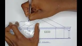 How to draw a Roof on a Side Elevation (Right Elevation)