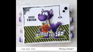 Copic Marker Colouring - Whimsy Stamps Dudley's Pumpkin Digital Stamp