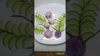 Cucumber & Onion Art /Simple Food Decoration#Cucumberart #OnionArt#FoodStyling #YoutubeShorts# #food