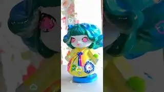 레몬 상큼 한복에 파란 머리 #hanbok #doll