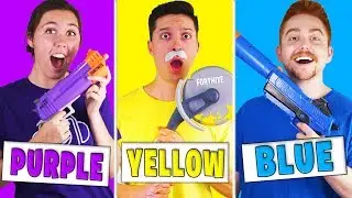 Using Only One Color in FORTNITE Nerf MYSTERY BOX Challenge!