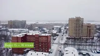 ЖК &laquo;Аквилон SAGE&raquo;. Панорама 15-16 этаж. Декабрь 2023 года