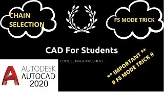 AUTOCAD 2020 : Trick for chain selection  #FS MODE#