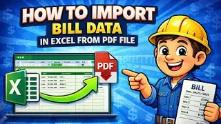 How to Import Bill Data in Excel From Pdf File (Estimation and Billing mrgargsir hewp Tool)