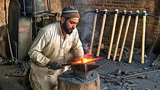 Amazing Recycling Process | Old Iron Scrap Turned Into Strong Pickaxes | Asian Manufacturing Factory