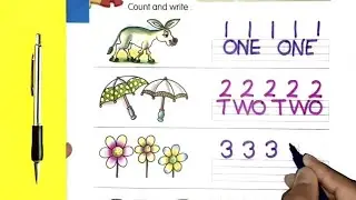 Count and Write | Count the Picture and Write Number Name | 1 to 10 Numbers Name
