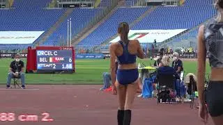 Claire Orcel (BEL) 184 cm 6. Place High Jump Women Diamond League Rome 2020
