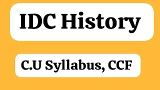 IDC History syllabus | C.U IDC Hindi syllabus under CCF