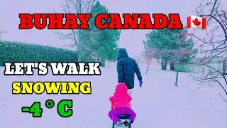 Lets Walk | Snowing | -4&deg;C | Buhay Canada | Members Shout Out