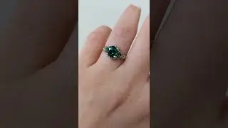 Nature Inspired Emerald Bridal Ring / Branch Emerald Engagement Ring / Twig Emerald Engagement Ring