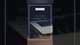 Part1. Shutdown Timer Automatically in Windows #shorts