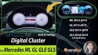 Nowy model z 2025 roku! Mercedes-Benz ML GL GLE GLS W166 X166 Cyfrowy zestaw wskaźnik&oacute;w z wbudowaną funkcją CarPlay!