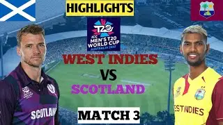 West Indies vs Scotland World T20 2022 Match 3 | Highlights