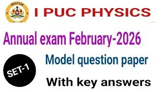 first year puc physics annual exam question paper with answers 2026