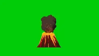 GREEN SCREEN MACHINE: VOLCANO LAVA ERUPTION, NO COPYRIGHT, ROYALTY FREE GREEN SCREENS