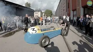 Starting Saab Formula Junior & Saab V4 Rally Car. In Swedish!