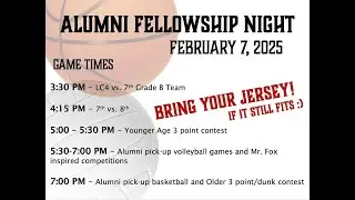 FCS ALUMNI FELLOWSHIP NIGHT - Friday, February 7, 2025