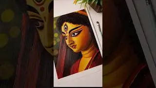 Maa Durga painting, #shorts #art #drawing #durga