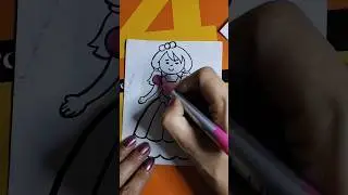 cute girl drawing 