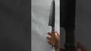 CUCHILLO FORJADO HOJA MARTILLADA CON TIBIA DE POTRO COMBINADO CON ALPACA