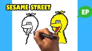 How to Draw Big Bird - Sesame Street - Easy Pictures to Draw