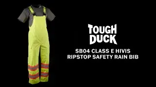 Tough Duck SB04 Class E Ripstop Safety Rain Bib