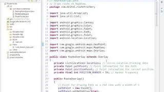 lesson11 18 RouteOverlay java  package statement, import statem