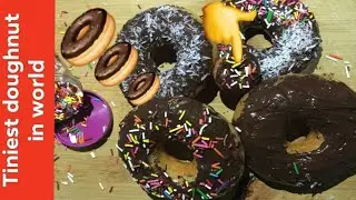 How to Make Tiniest Eggless Doughnut|Easy Homemade Eggless Chocolate Donuts By Cook With Tahira 🍩🍩