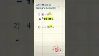 3. STANDARD FORM / SCIENTIFIC NOTATION | write as ordinary numbers | GCSE Revision Flashcard TikTok