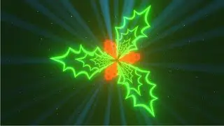Christmas Holly Holiday Neon Lights Tunnel\ Рождество Тунель