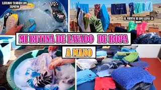 RUTINA DE LAVADO DE ROPA A MANO👗🧼/ rutina de lavado de ropa /lavando a mano tecnica  fácil