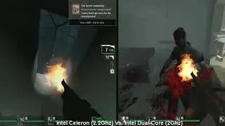 intel-Celeron Vs  intel Dual-Core on left 4 dead -x4500