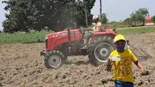 (1)डेमो Demo पर आये MASSEY 8055 और 244..4x4 गज़ब tractor #puneetpunia
