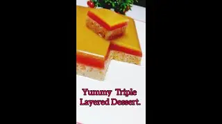 Yummy Triple Layered Fruit Dessert | Tania's Food PalacE | #shorts