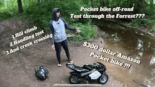 Aggressive off-roading on pocket bike!