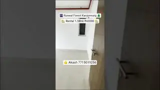 🌆Runwal Forest Kanjurmarg  1.5BHK For Rent ₹43,000 | 471 Carpet | Garden View