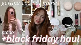 HUGE $1000 Black Friday Haul, true crime tour, and cozy days in my life | (vlogmas week 2) ❄️🎀⛸️