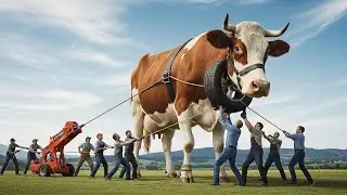 Real Life Rescue Team Saves a Cow Whose Neck Was Stuck in a Giant Rubber Tire 🐄