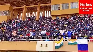 WATCH: Pro-Military Coup Supporters Fill Stadium In Niger's Capital, Niamey