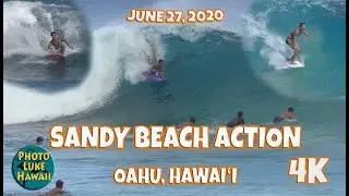 Sandy Beach Action June 27, 2020 Hawaii Surfing Skimboarding Bodyboarding