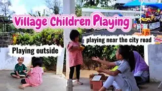 Village children playing