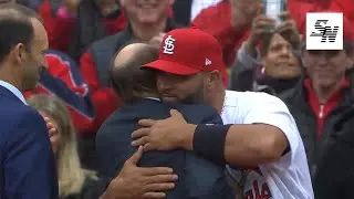 Albert Pujols STANDING OVATION in First At-Bat back as a Cardinal (Cardinals/Pirates | Opening Day)